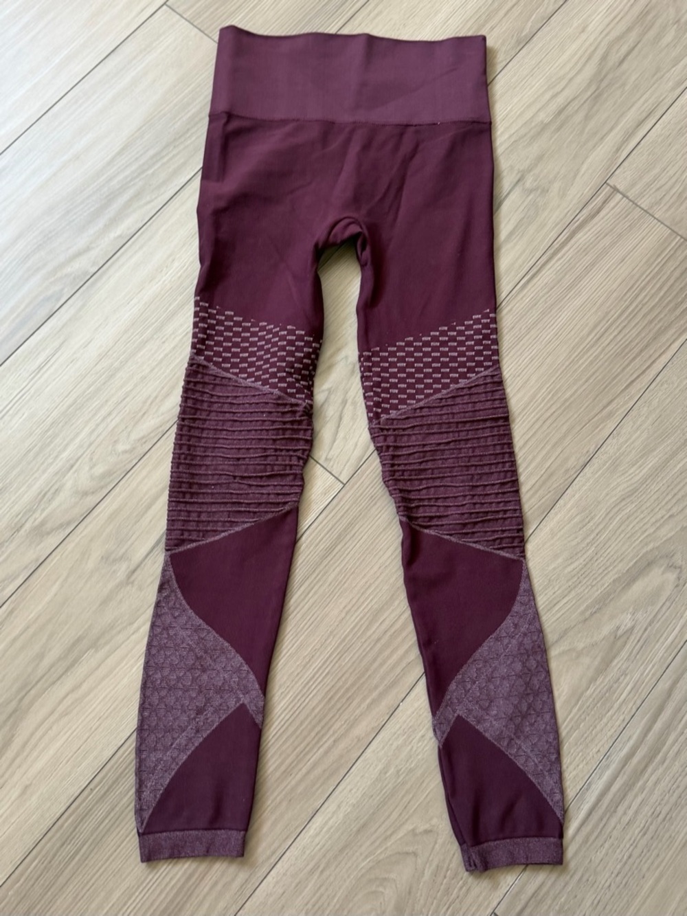 SPANX Seamless Moto Look At Me Now Leggings Wine XS